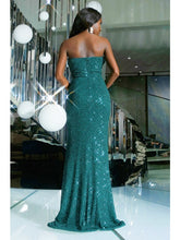 Load image into Gallery viewer, Sequin Ruffled Strapless Formal Dress Evening Gown LoveAdora