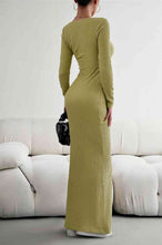 Load image into Gallery viewer, Long Sleeve Square Neck Maxi Bodycon Dress