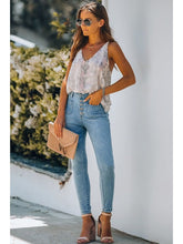 Load image into Gallery viewer, Button Fly Skinny Jeans with Pockets Denim Jeans LoveAdora