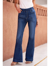 Load image into Gallery viewer, Elastic Waist Flare Jeans Denim Jeans LoveAdora