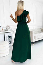 Load image into Gallery viewer, One-Shoulder Ruffled Maxi Dress