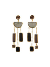 Load image into Gallery viewer, 14 Karat Gold Plated Multi Stone Post Earrings Earrings LoveAdora