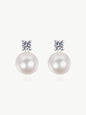 Moissanite Pearl Stud Earrings Earrings LoveAdora