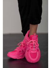 Load image into Gallery viewer, Berness Running Late Chunky Sole Athletic Sneakers in Hot Pink Sneakers LoveAdora