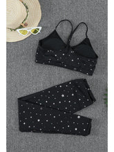 Load image into Gallery viewer, Star Print Sports Bra and Leggings Set Activewear LoveAdora