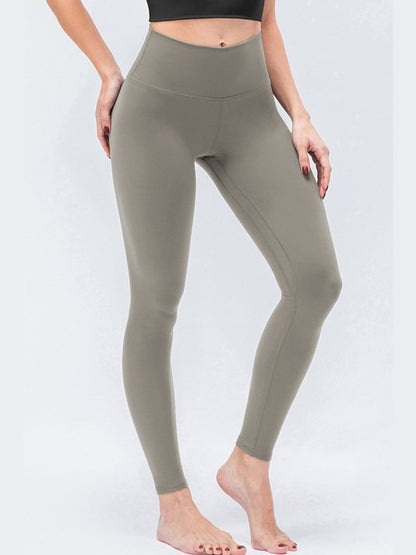 Elastic Waistband Ankle-Length Yoga Leggings Activewear LoveAdora