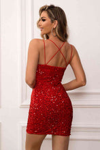 Load image into Gallery viewer, Sequin Double-Strap Bodycon Dress