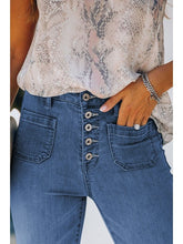Load image into Gallery viewer, Button Fly Skinny Jeans with Pockets Denim Jeans LoveAdora