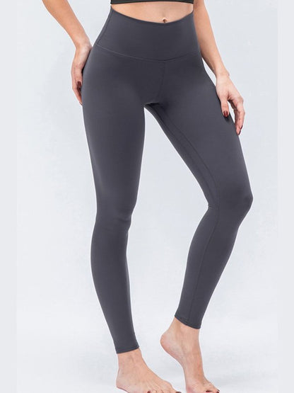 Elastic Waistband Ankle-Length Yoga Leggings Activewear LoveAdora