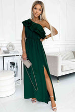 Load image into Gallery viewer, One-Shoulder Ruffled Maxi Dress