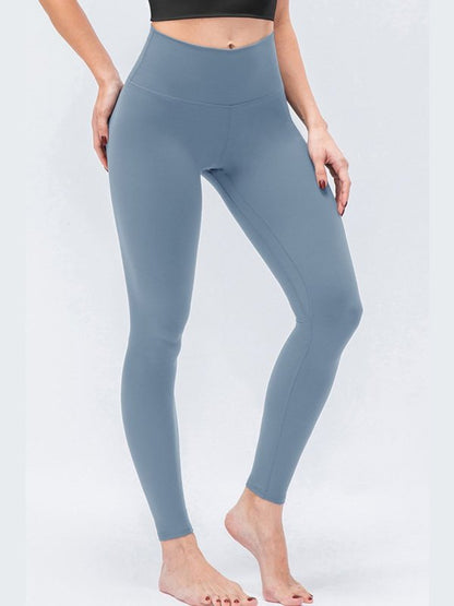 Elastic Waistband Ankle-Length Yoga Leggings Activewear LoveAdora