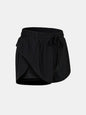 Two-Tone Drawstring Waist Faux Layered Athletic Shorts Activewear LoveAdora