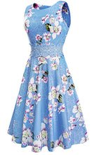 Load image into Gallery viewer, Printed Smocked Waist Sleeveless Dress