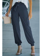 Tied High Waist Cargo Joggers Pants LoveAdora