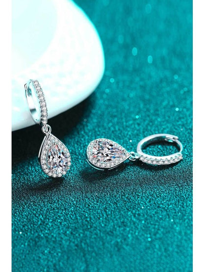 Moissanite Teardrop Earrings Earrings LoveAdora