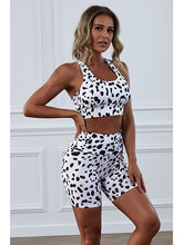 Load image into Gallery viewer, Animal Print Sports Bra and Shorts Set Activewear LoveAdora