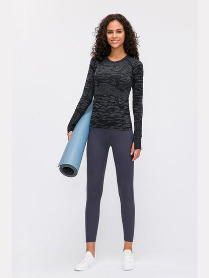 Thumb Holes Sports Tee Activewear LoveAdora