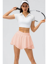 Load image into Gallery viewer, Layered Athletic Skort with Pockets Activewear LoveAdora