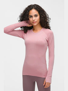 Thumb Holes Sports Tee Activewear LoveAdora