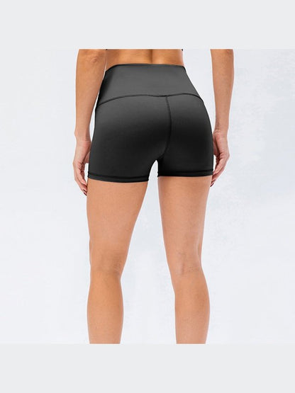 Exposed Seam High Waist Yoga Shorts Activewear LoveAdora