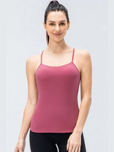 Load image into Gallery viewer, Crisscross Back Spaghetti Strap Yoga Cami Activewear LoveAdora