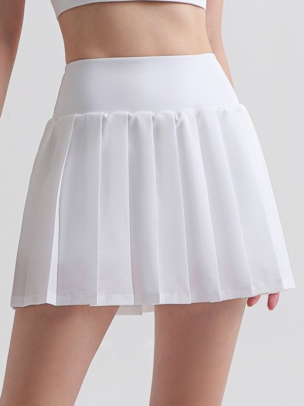 Pleated Elastic Waistband Sports Skirt Activewear LoveAdora