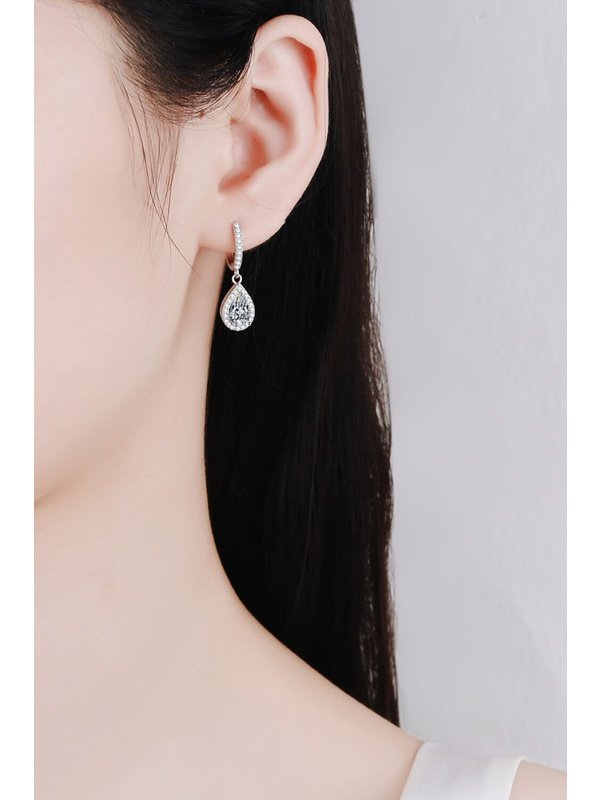 Moissanite Teardrop Earrings