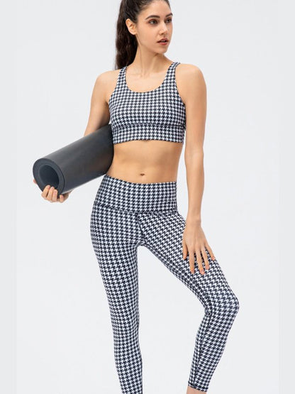 Printed High Waist Sports Leggings Activewear LoveAdora