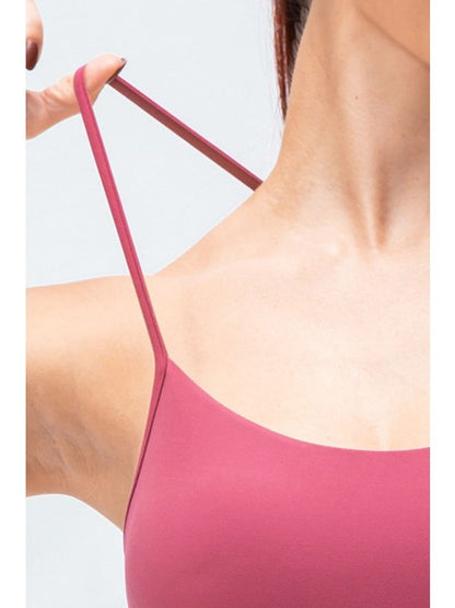 Crisscross Back Spaghetti Strap Yoga Cami Activewear LoveAdora