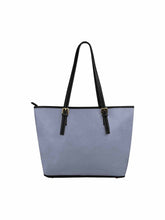 Load image into Gallery viewer, Uniquely You Cool Gray - Large Leather Tote Bag with Zipper Tote Bag LoveAdora