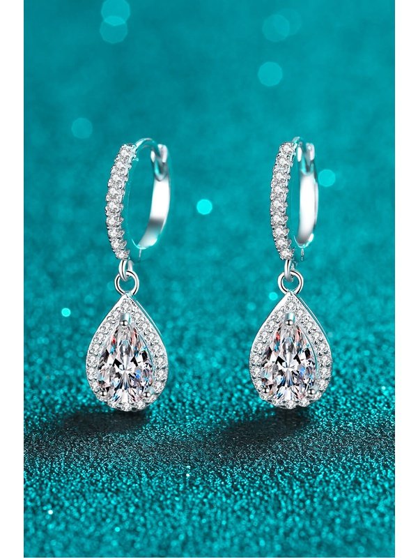 Moissanite Teardrop Earrings Earrings LoveAdora