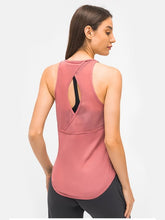 Load image into Gallery viewer, Cut Out Back Sports Tank Top Activewear LoveAdora