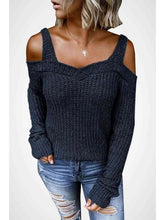 Load image into Gallery viewer, Long Sleeve Cold Shoulder Sweater Sweaters &amp; Hoodies LoveAdora