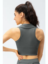 Load image into Gallery viewer, Cropped Collared Yoga Tank Activewear LoveAdora