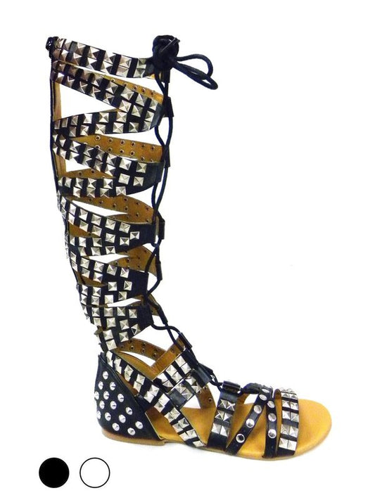 ANPUNK Gladiator Studded Sandal Shoes LoveAdora