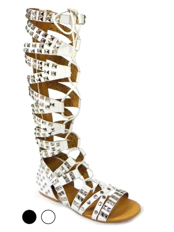 ANPUNK Gladiator Studded Sandal Shoes LoveAdora