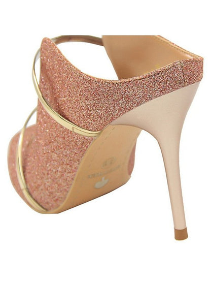 Gold Sequin Pumps Heels LoveAdora