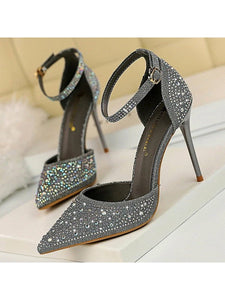 Shiny Rhinestones High Heels Ladies Shoes Women Pumps Stiletto Sandals Heels LoveAdora