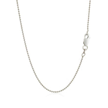 Load image into Gallery viewer, Sterling Silver Rhodium Plated Bead Chain 1.2mm