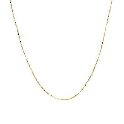 14k Yellow Gold Classic Box Chain 0.6mm