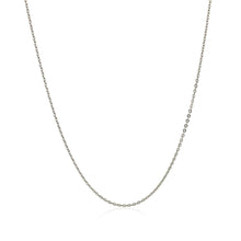 Load image into Gallery viewer, Sterling Silver Rhodium Plated Cable Chain 0.6mm