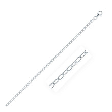 Load image into Gallery viewer, Rhodium Plated 2.5mm Sterling Silver Rolo Style Chain