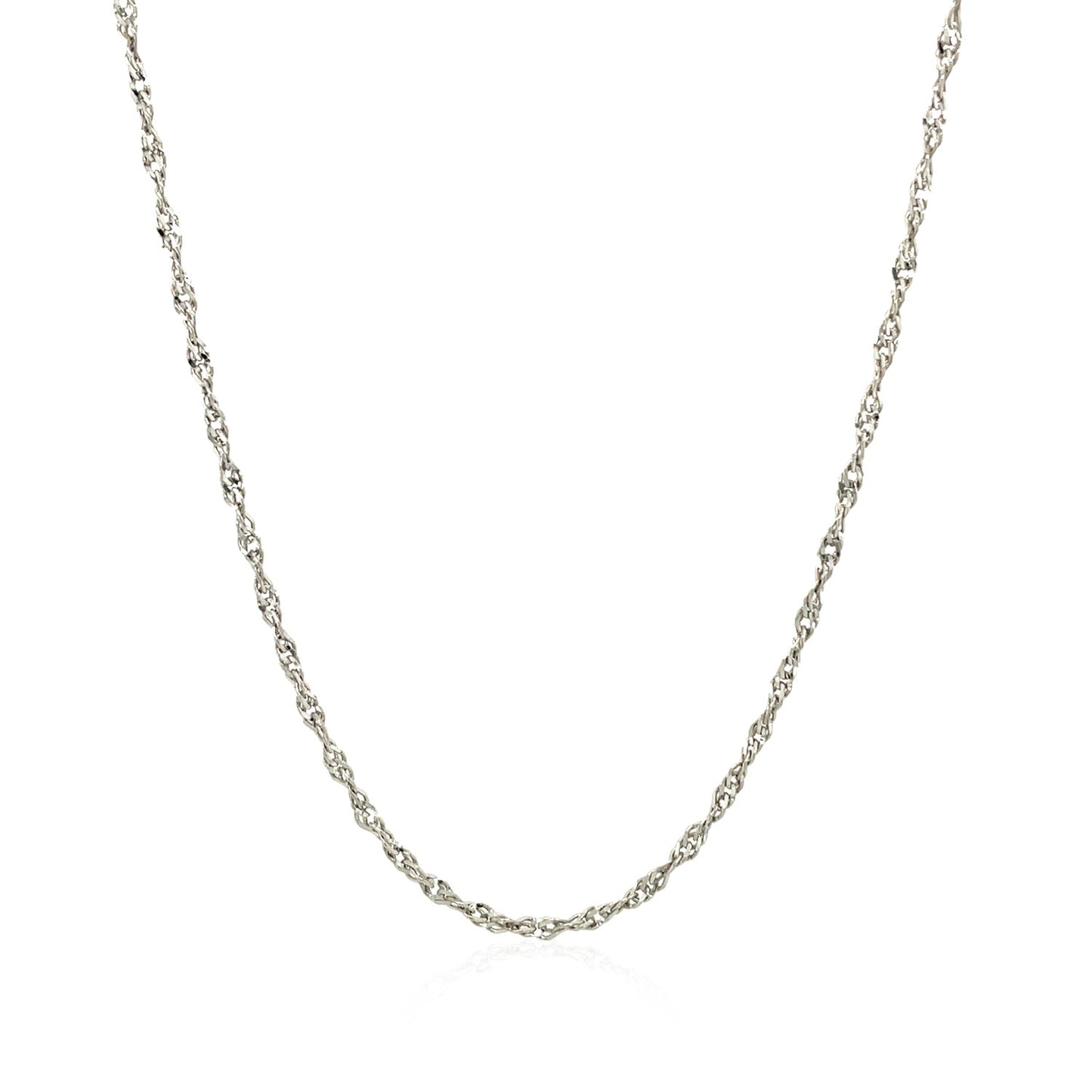 Sterling Silver 1.6mm Singapore Style Chain