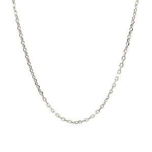 Sterling Silver Rhodium Plated Cable Chain 1.5mm