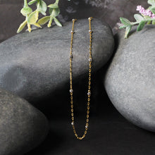 Load image into Gallery viewer, Diamond Cut Bead Links Pendant Chain in 14k Two Tone Gold (3.5mm)