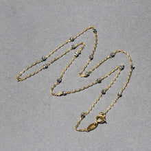 Load image into Gallery viewer, Diamond Cut Bead Links Pendant Chain in 14k Two Tone Gold (3.5mm)