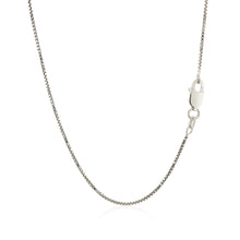 Load image into Gallery viewer, Sterling Silver Rhodium Plated Box Chain 1.1mm