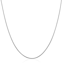 Load image into Gallery viewer, Sterling Silver Round Omega Style Chain Necklace with Rhodium Plating (1.25mm)