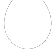 Load image into Gallery viewer, Sterling Silver Round Omega Style Chain Necklace with Rhodium Plating (1.25mm)