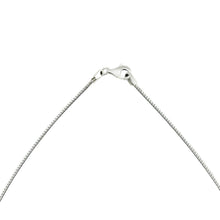 Load image into Gallery viewer, Sterling Silver Round Omega Style Chain Necklace with Rhodium Plating (1.25mm)